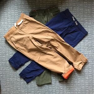 Bundle Boys Casual Pants - Tan (lined), Green, and Blue 7